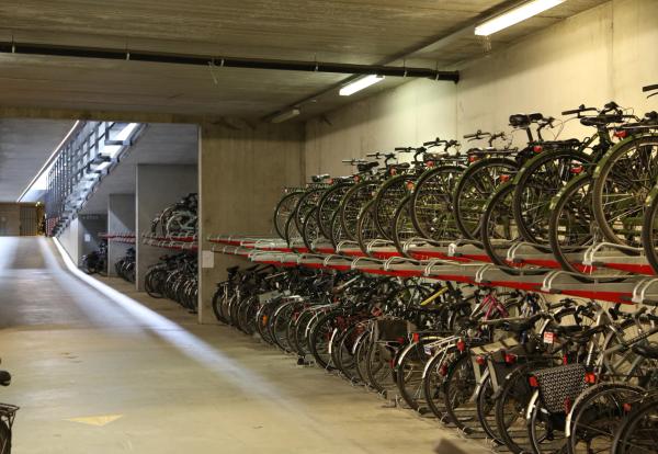 Underground bike storage in Gent, Belgium