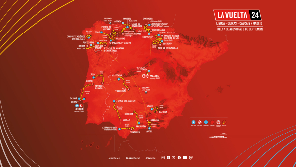 The route of the 2024 Vuelta a España