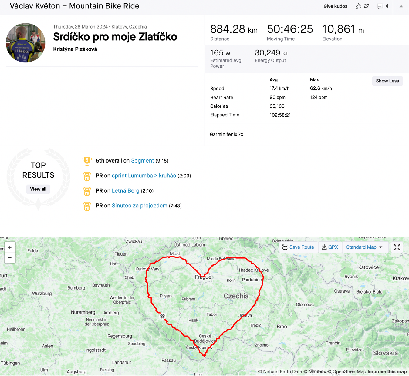 The giant love heart covers a big chunk of Czechia