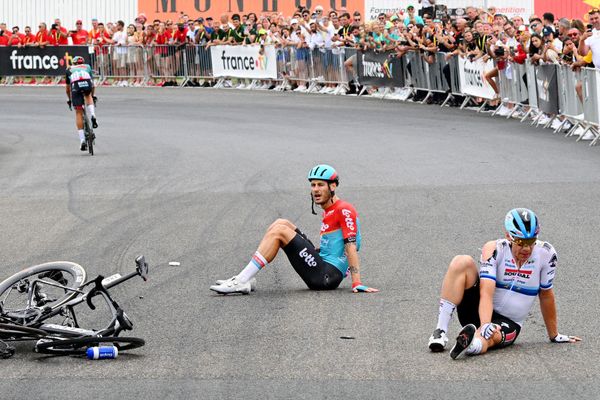 A crash at the Tour de France 2023