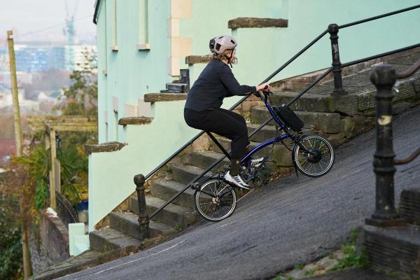 The new gearing makes it possible to tackle steep climbs on a Brompton 