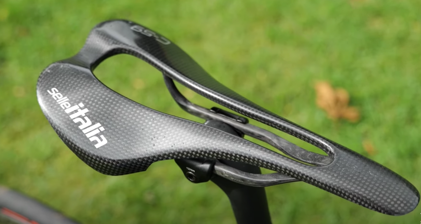 The Selle Italia saddle is lightweight, but more importantly, Ollie also finds it comfy