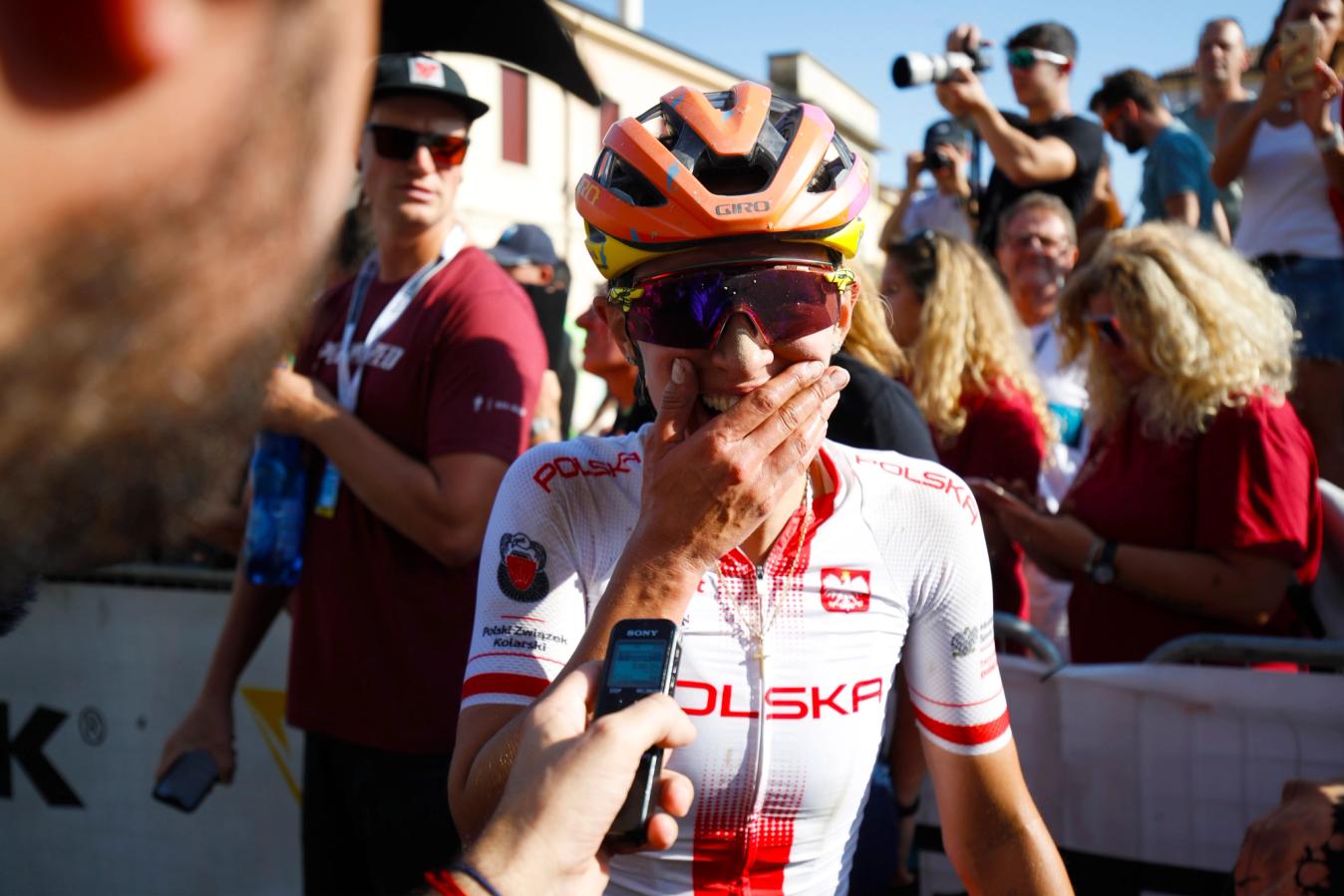 Newly-crowned world champ Kasia Niewiadoma tells GCN about her ride as the emotion flows out