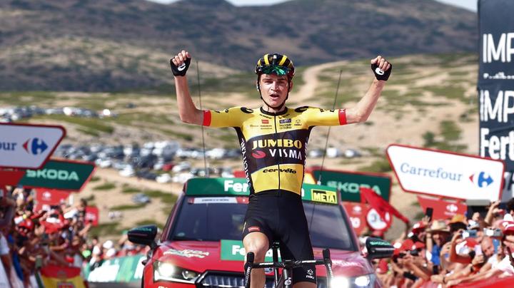 Sepp Kuss (Jumbo-Visma) won solo on the summit finish of stage 6 of the Vuelta a España