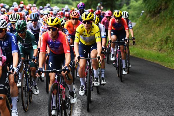 Lotte Kopecky (SD Worx) wore the yellow jersey on stage 2 of the Tour de France Femmes avec Zwift