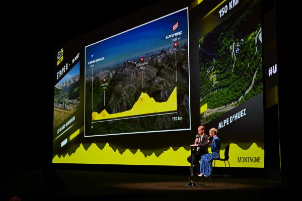 Christian Prudhomme and Marion Rousse present the final stage of the Tour de France Femmes