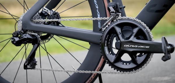 Road bike gears combine the front and rear cogs to make gear combinations