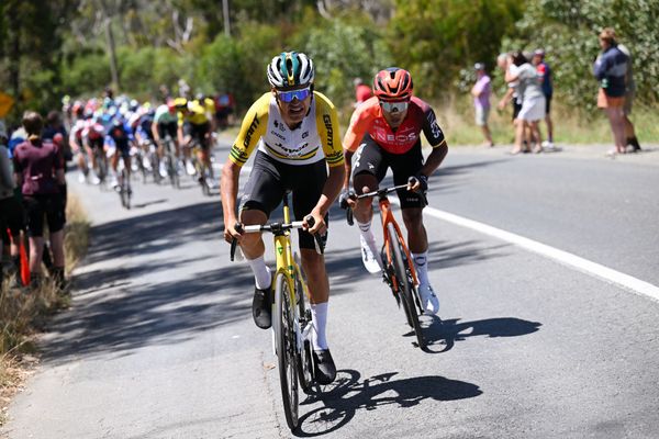 Luke Plapp and Jhonatan Narváez on the attack on stage 2 of the Tour Down Under