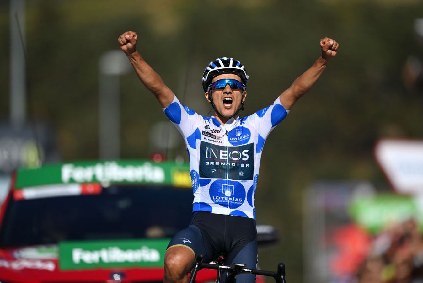 Richard Carapaz won two stages and the King of the Mountains jersey at the 2022 Vuelta