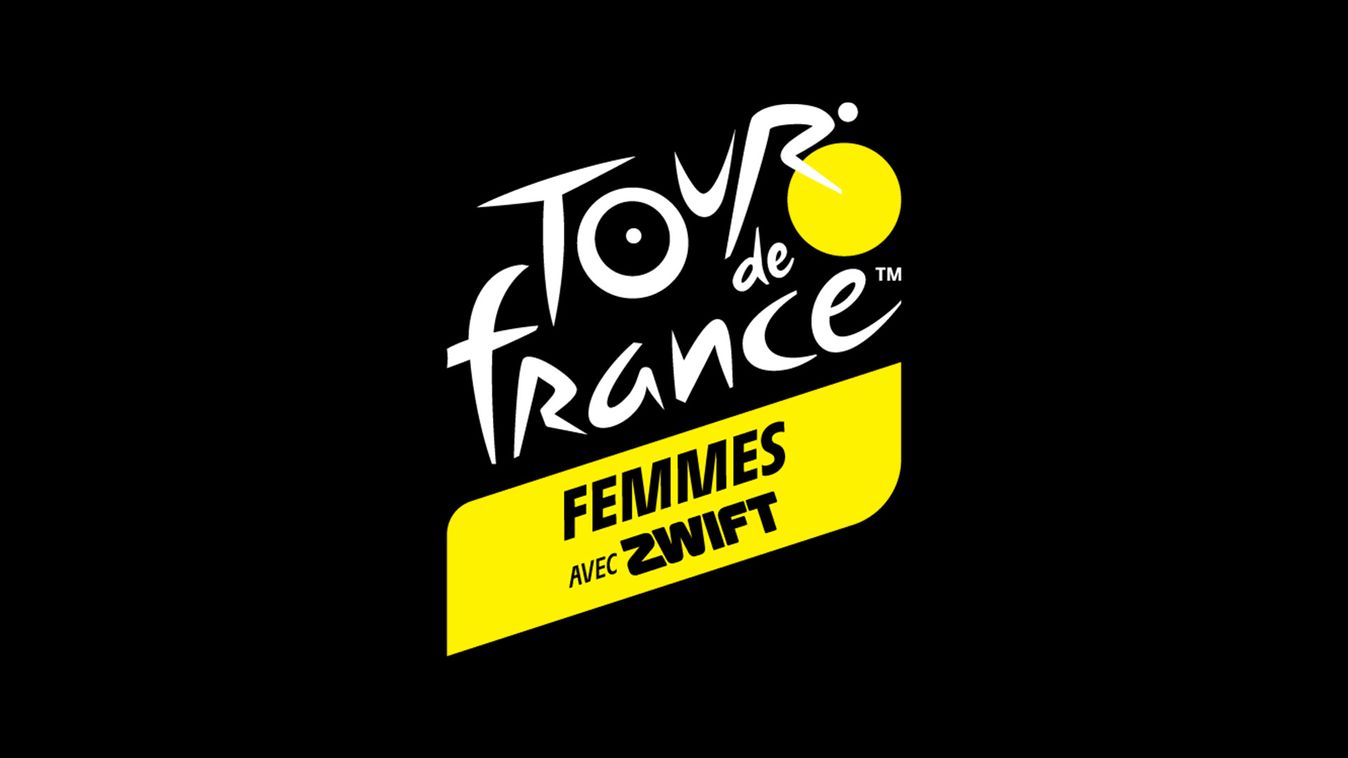 Tour de France Femmes avec Zwift logo.