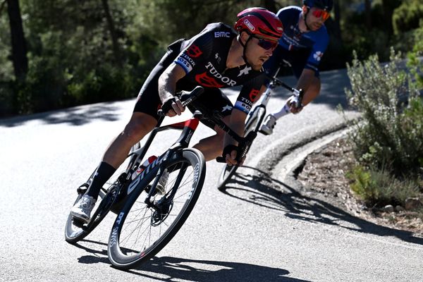 Matteo Trentin in action at the Volta ao Algarve