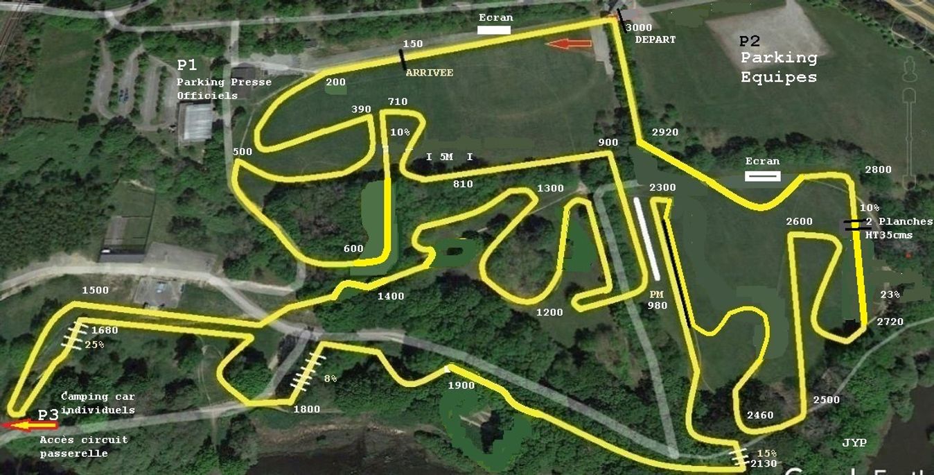 The 3km course in Pontchâteau
