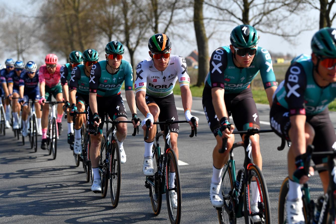 Sam Bennett was rarely able to benefit from a strong Bora-Hansgrohe lead-out train