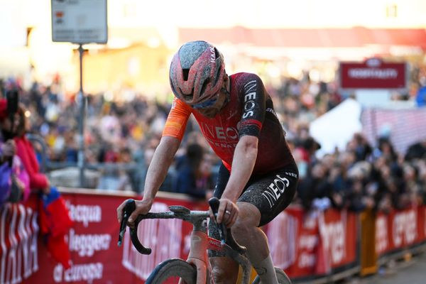 Tom Pidcock (Ineos Grenadiers) finished fourth in Strade Bianche