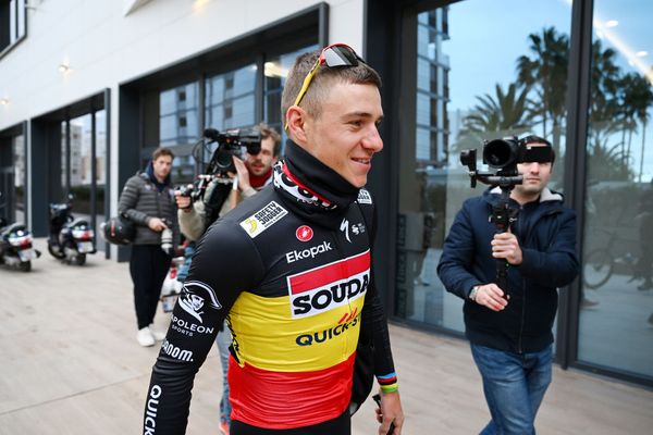 Remco Evenepoel during a Soudal Quick-Step training camp in Spain