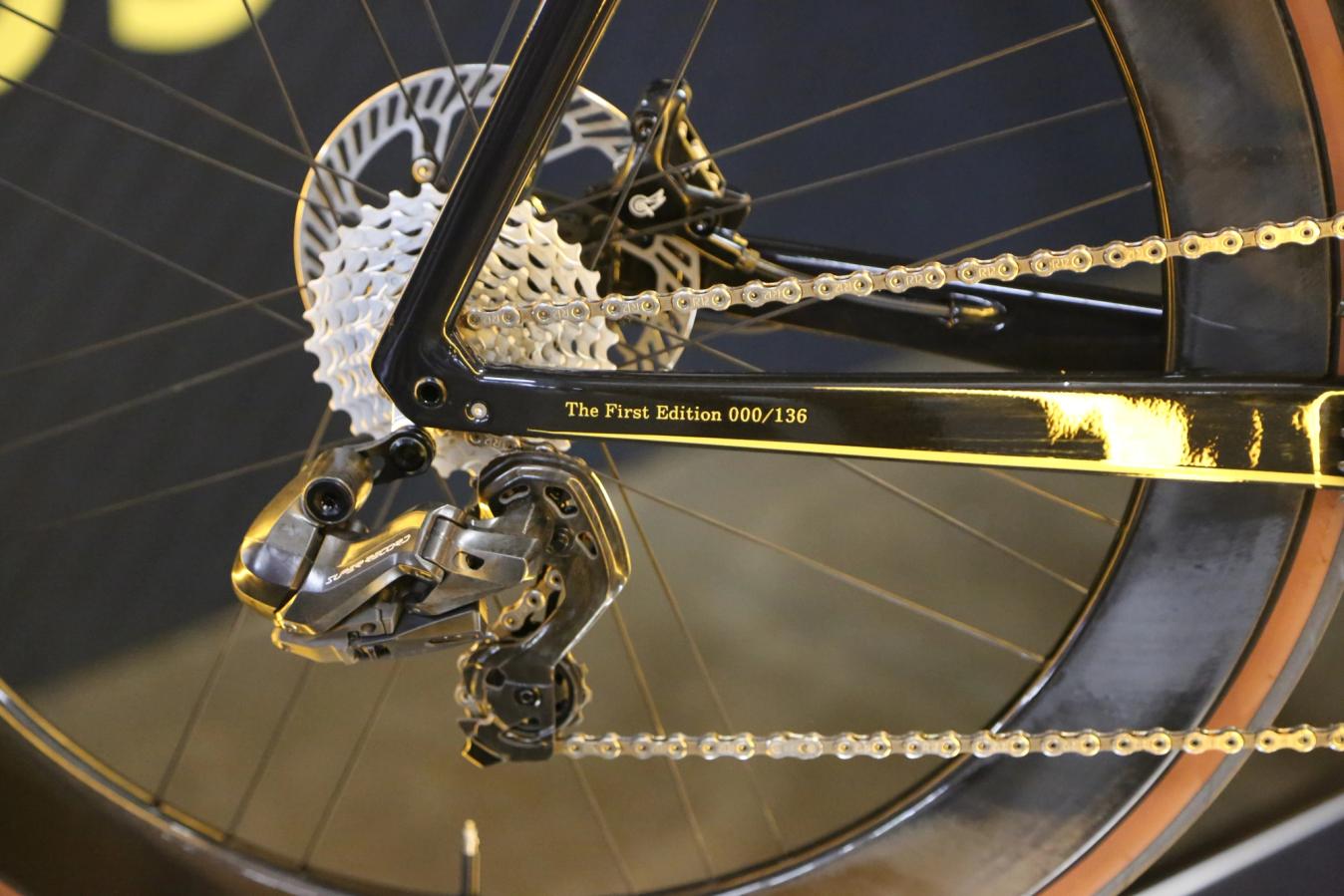 Only 136 of these Lotus Racing Edition bikes will be produced, each one numbered on the chainstay