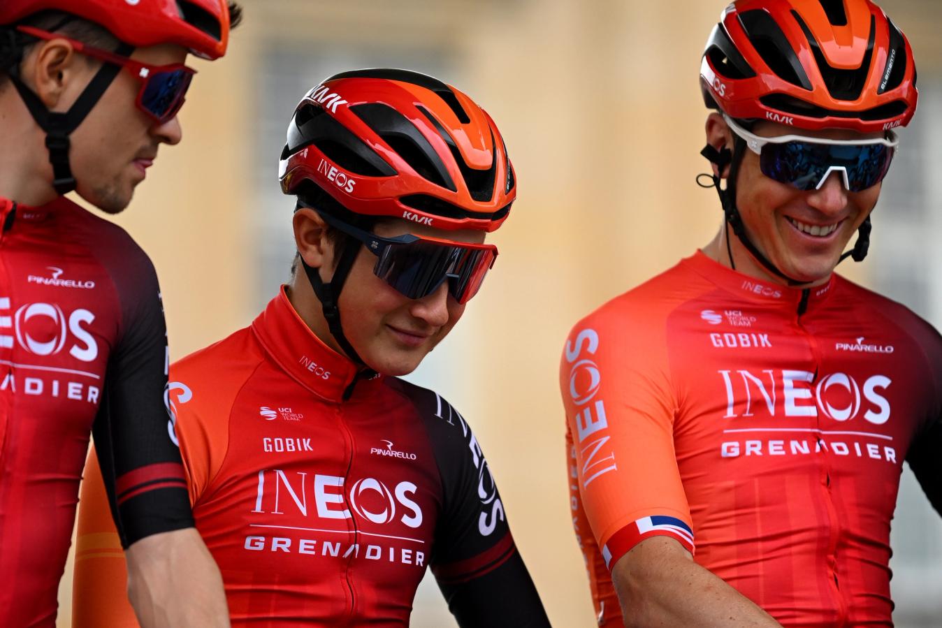 Sunday brought Paris-Roubaix debuts for both AJ August and his 36-year-old teammate, Ben Swift (right)