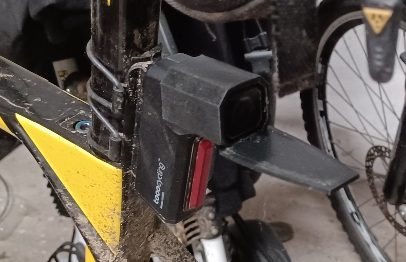 camera mudguard to protect seatpost mounted camera footage