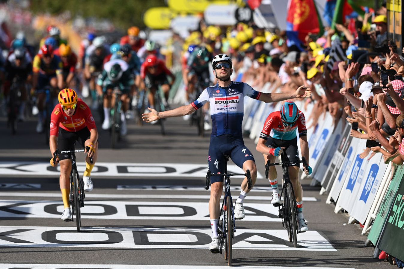 Kasper Asgreen winning stage 18 of the 2023 Tour de France