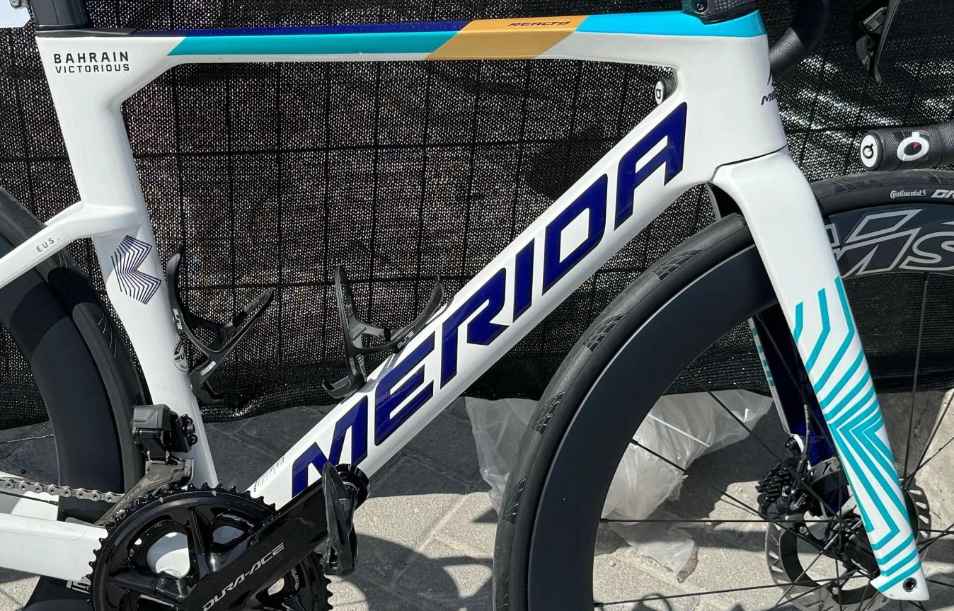 A closer look at the new colourway for Bahran Victorious' Merida bikes