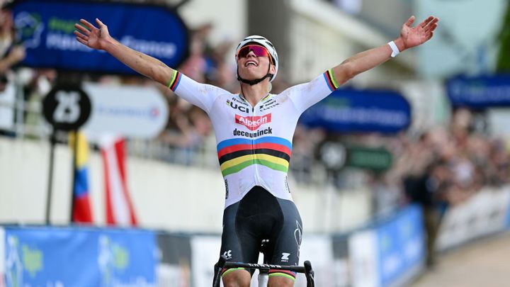 Mathieu van der Poel solos to victory at the 2024 Paris-Roubaix