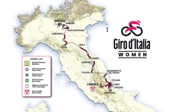 The route for the 2024 Giro d'Italia Women