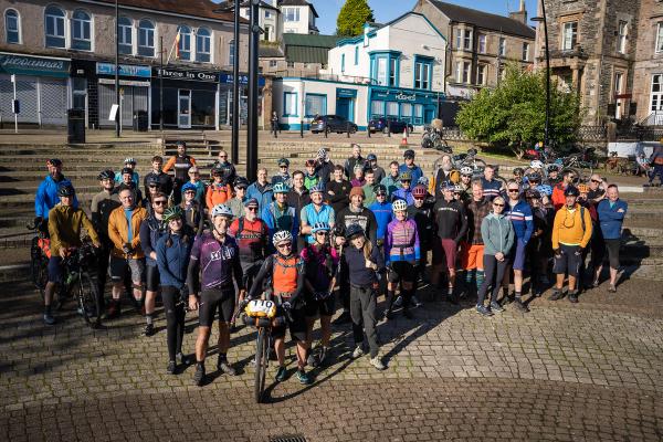 Riders prepare for the off at the Dunoon Dash