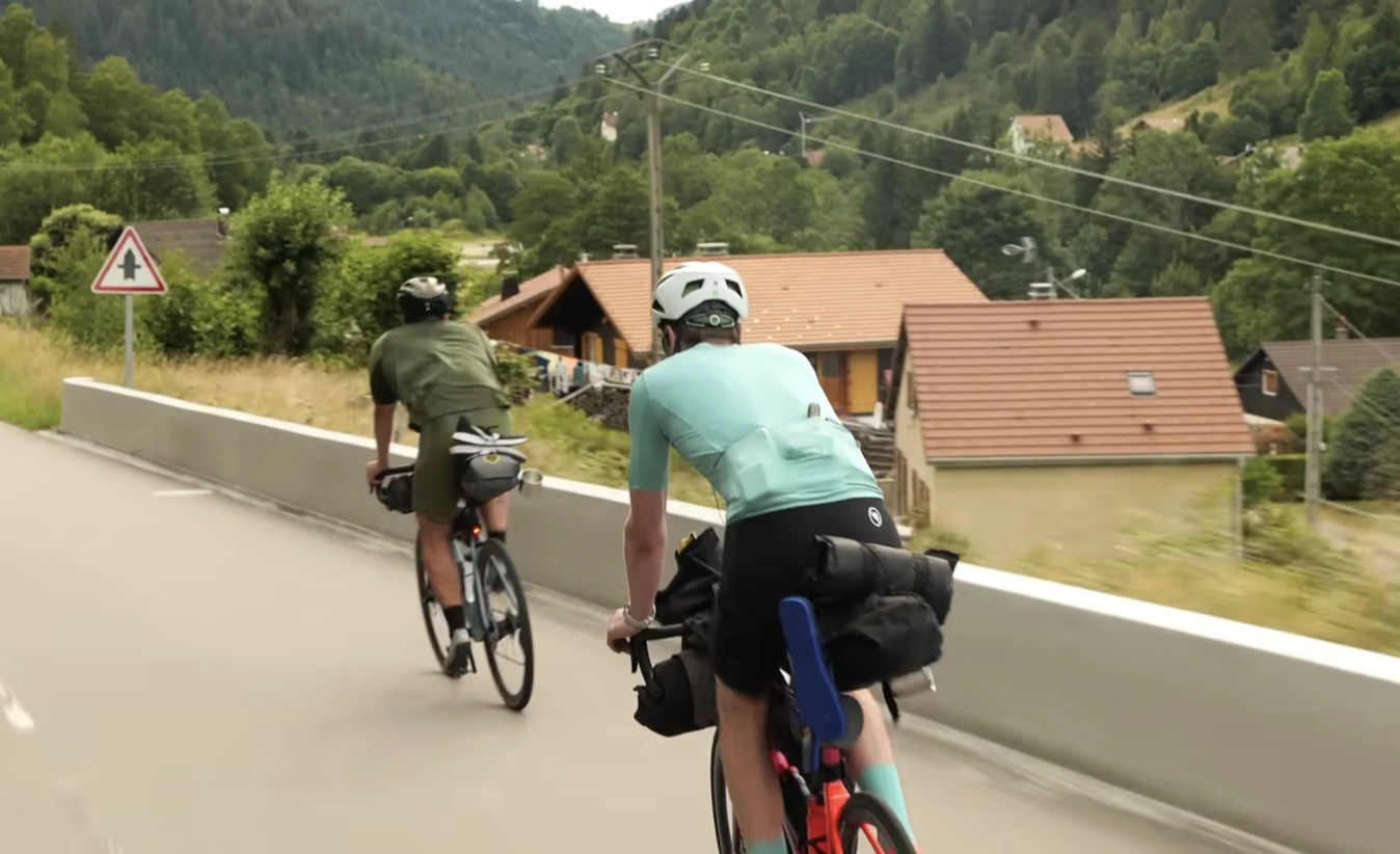 Marcel Kittel and Conor Dunne cruising through French countryside