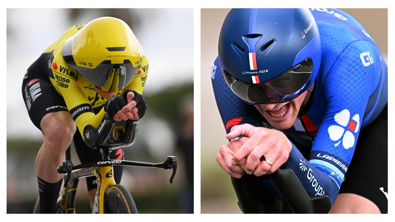 With its taller frame, more rounded lens and protruded position from the rider's face, the new Giro visor (left) certainly looks to offer a greater field of view than the old design (right)