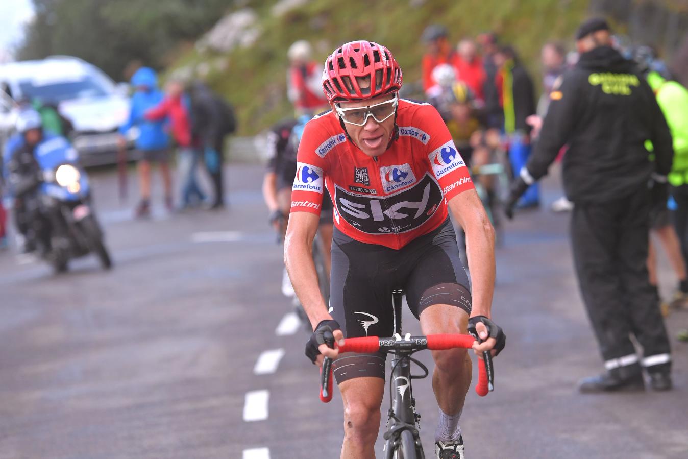 Chris Froome sealed his second Vuelta title on the Angliru in 2017