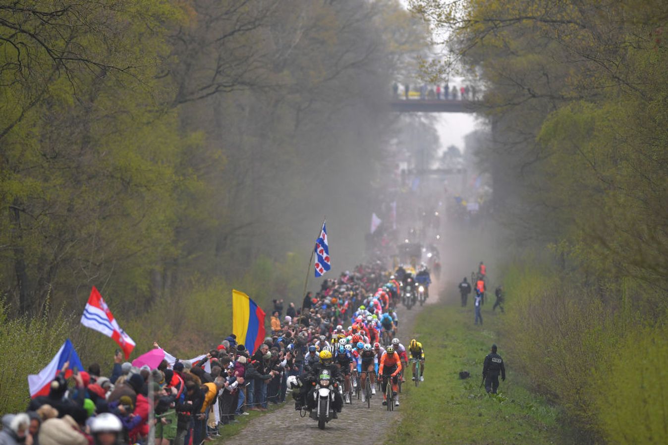 Paris-Roubaix features notorious sectors of cobblestones