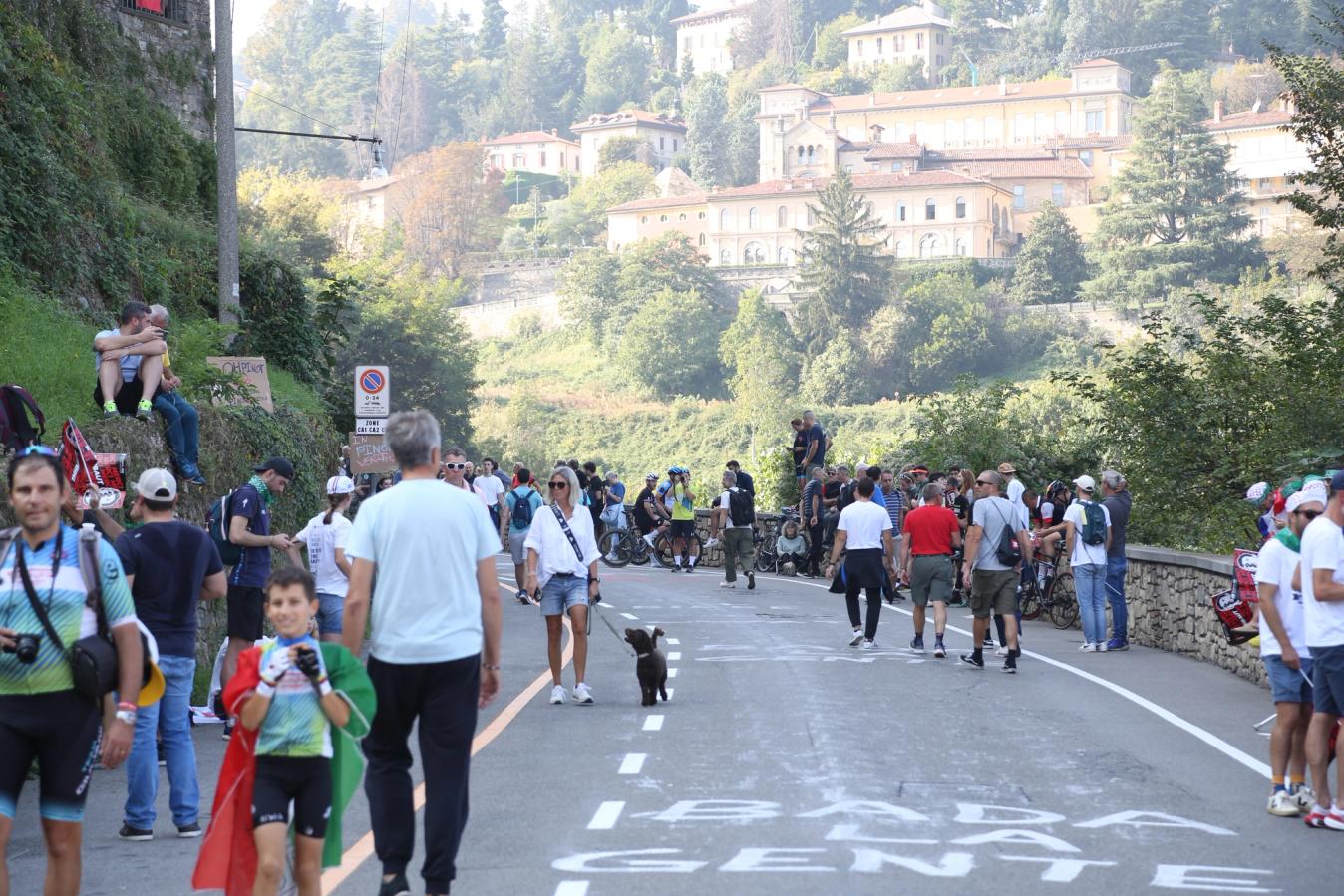 The TV cameras don't do Bergamo's steep roads justice.