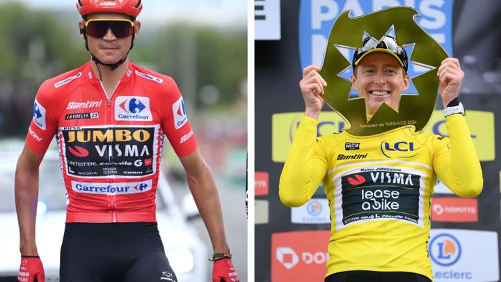 Sepp Kuss (left) and Matteo Jorgenson (right) will share leadership for Visma-Lease a Bike at the 2024 Critérium du Dauphiné