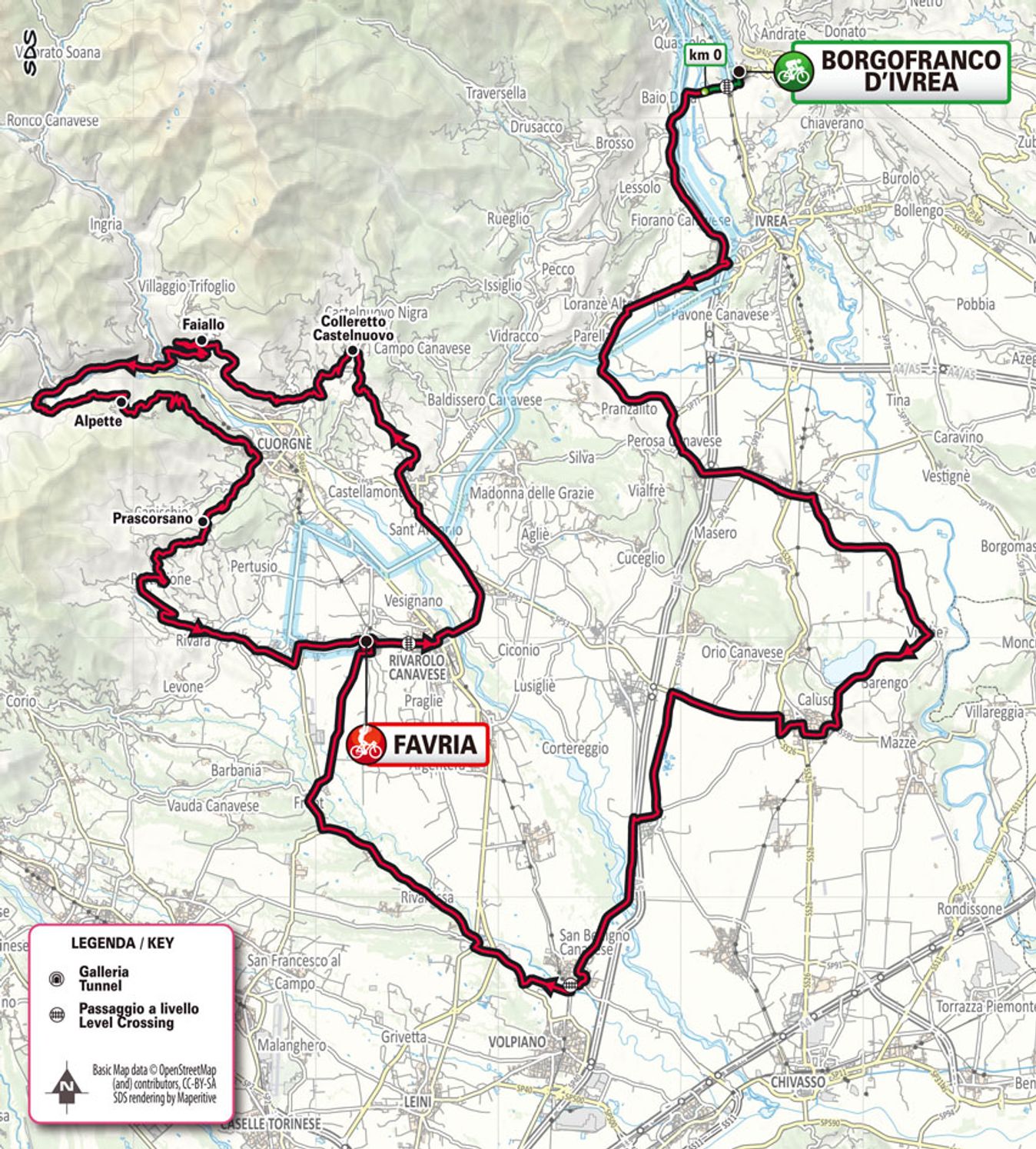 Gran Piemonte 2023 route map 