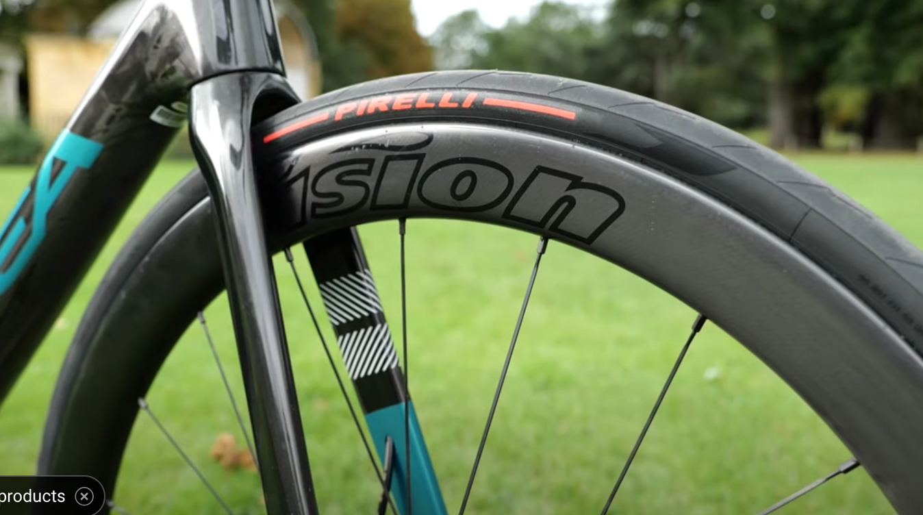 Ollie has paired Vision's Metron wheels with Pirelli tyres