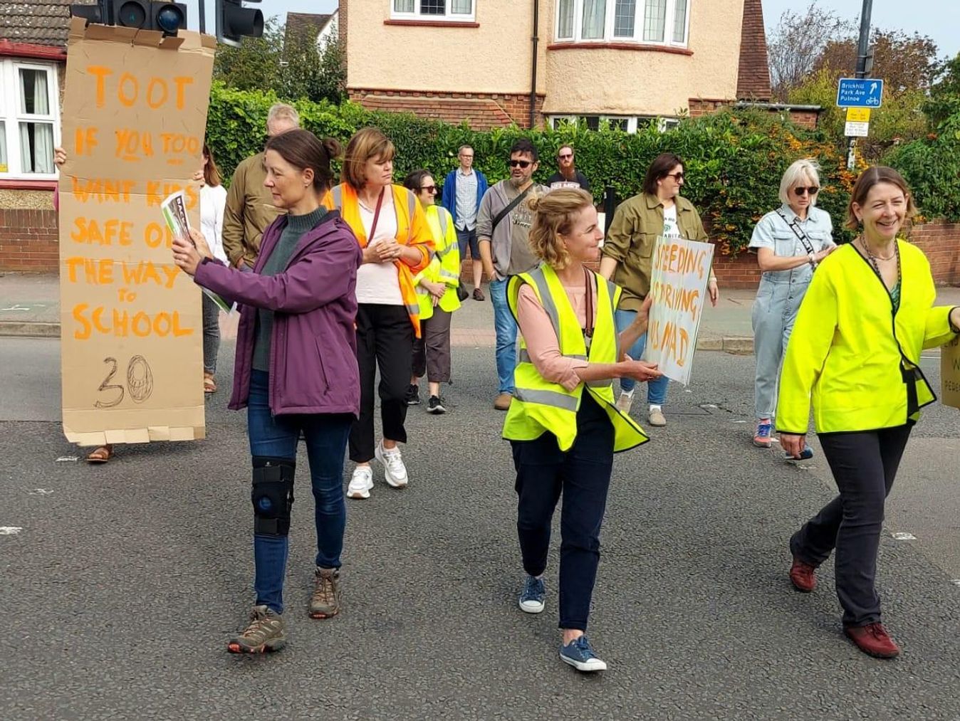 Safe Streets Now protesters hold the road in Bedminster