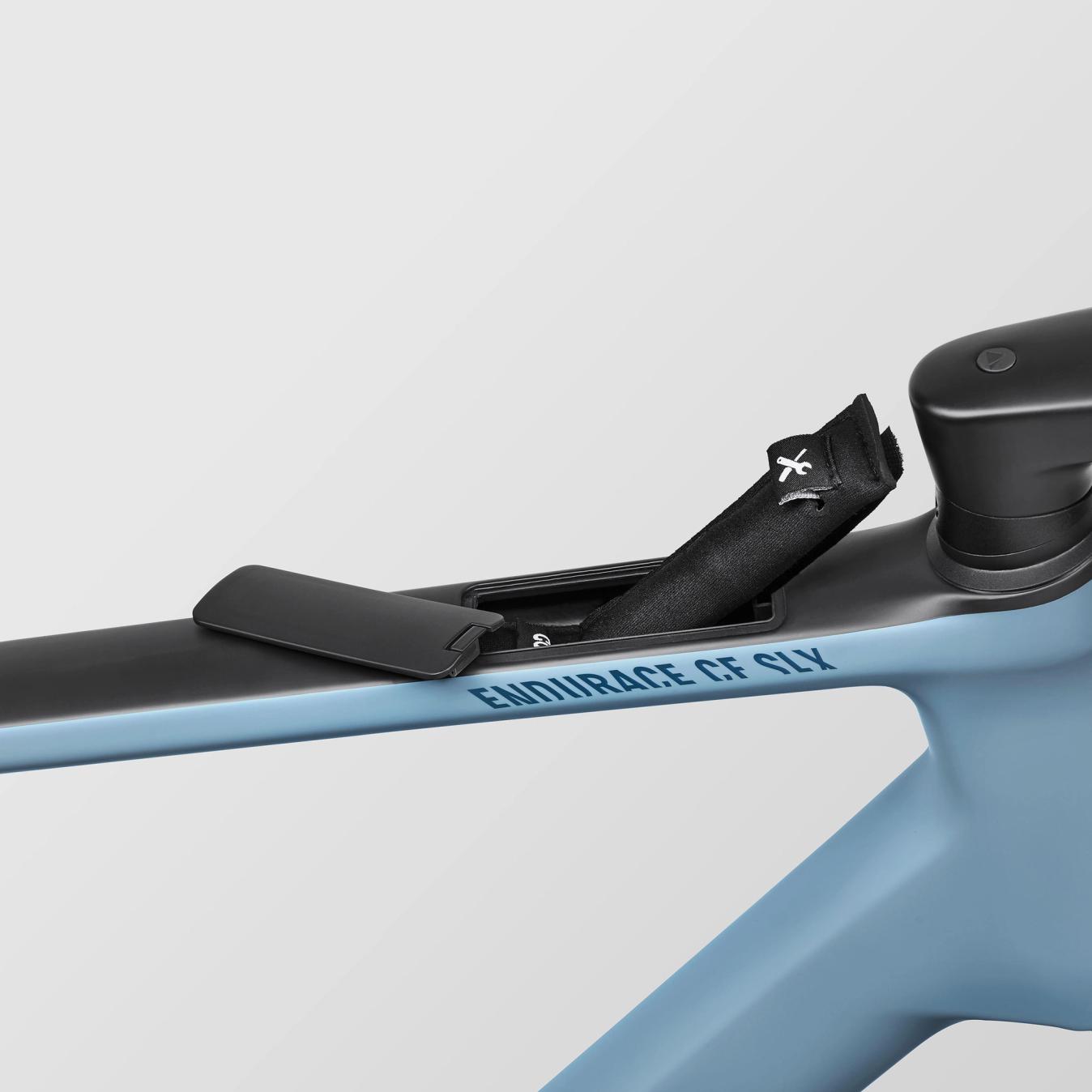 In-frame storage on the Endurace allows for repair tools to be held in the bike.