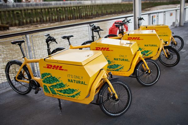 Delivery cargo bikes in London, UK