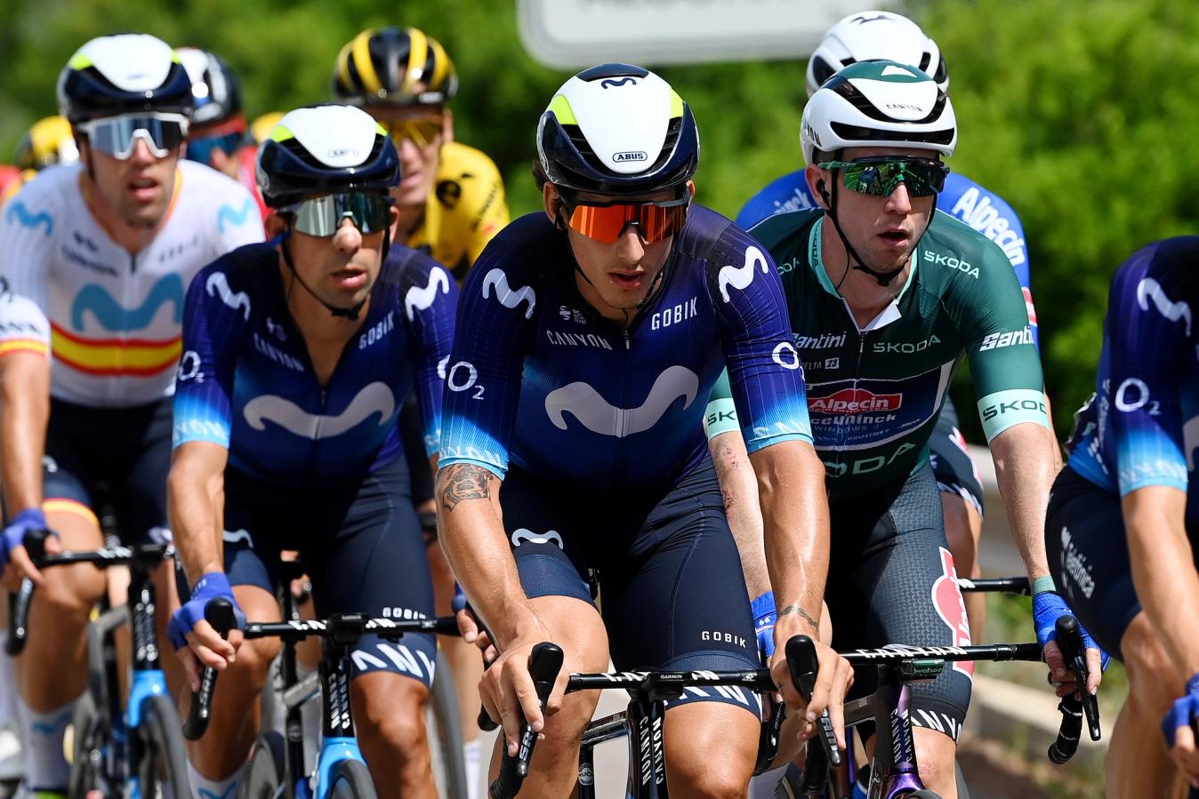 Abus have a range of helmets which they offer to Movistar and Alpecin-Deceuninck