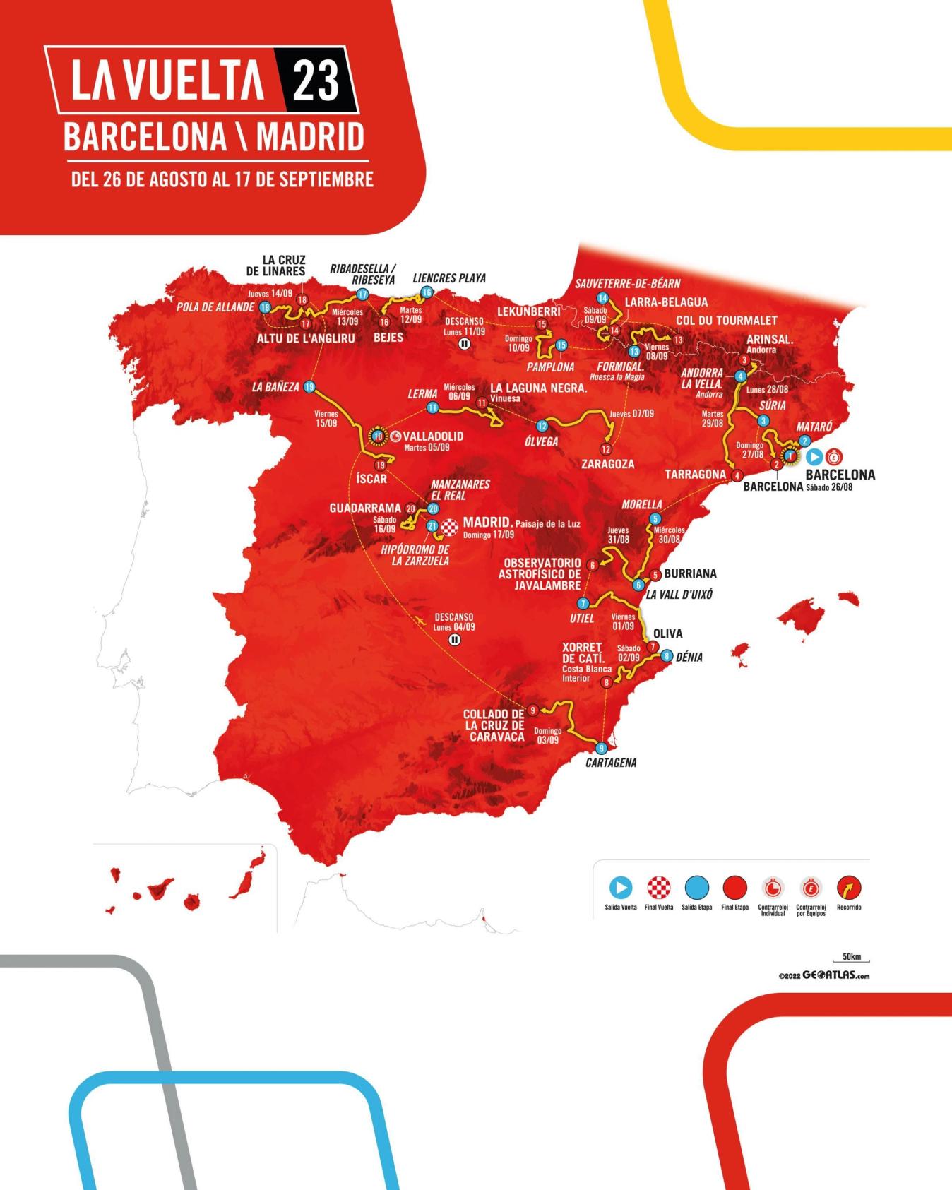 The route for the 2023 Vuelta a España