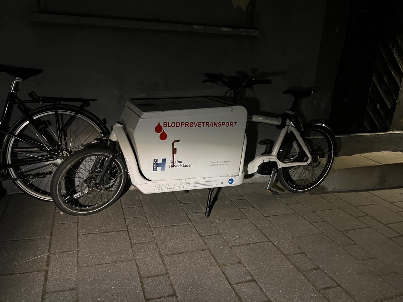Cargo bike in Denmark used for transporting blood