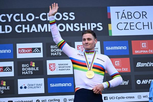 Mathieu van der Poel won his sixth cyclo-cross elite world title on Sunday