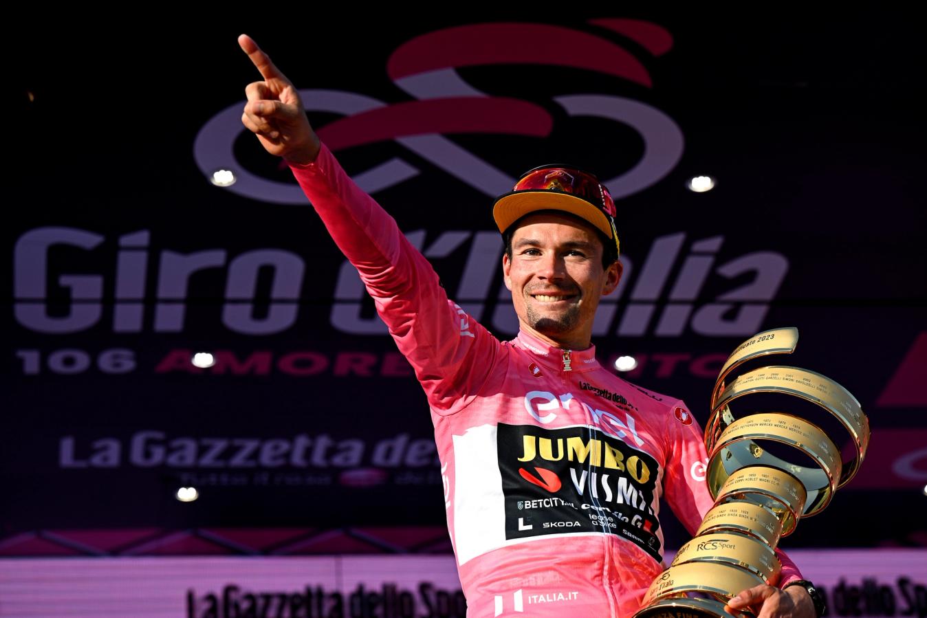 The pink jersey is the central icon of the Giro d'Italia