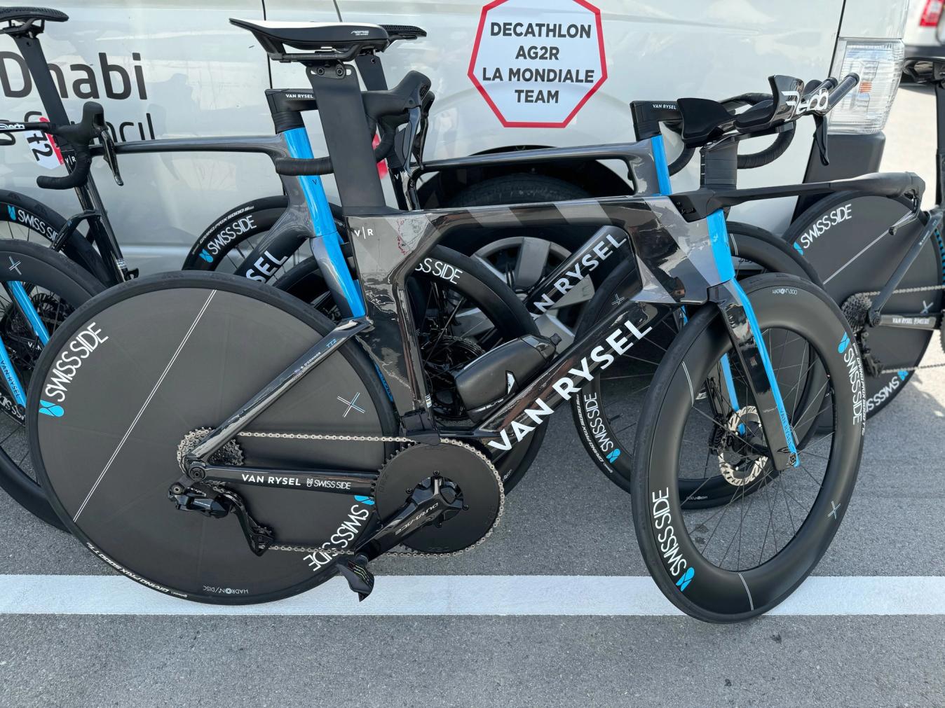 The Canyon Speedmax and most of its companions have been regulars at WorldTour level for a number of years now, but there was one new bike on show in the form of Van Rysel’s XCR.