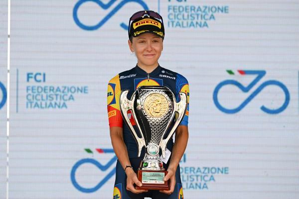 Gaia Realini (Lidl-Trek) took home third overall and the best young rider's jersey