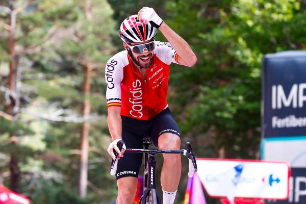 Jesús Herrada went clear of his breakaway companions in the final few hundred metres to win stage 11 of the Vuelta a España