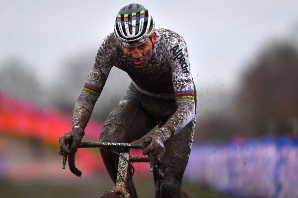 Mathieu van der Poel collected his 150th senior cyclo-cross victory on Saturday in Herentals