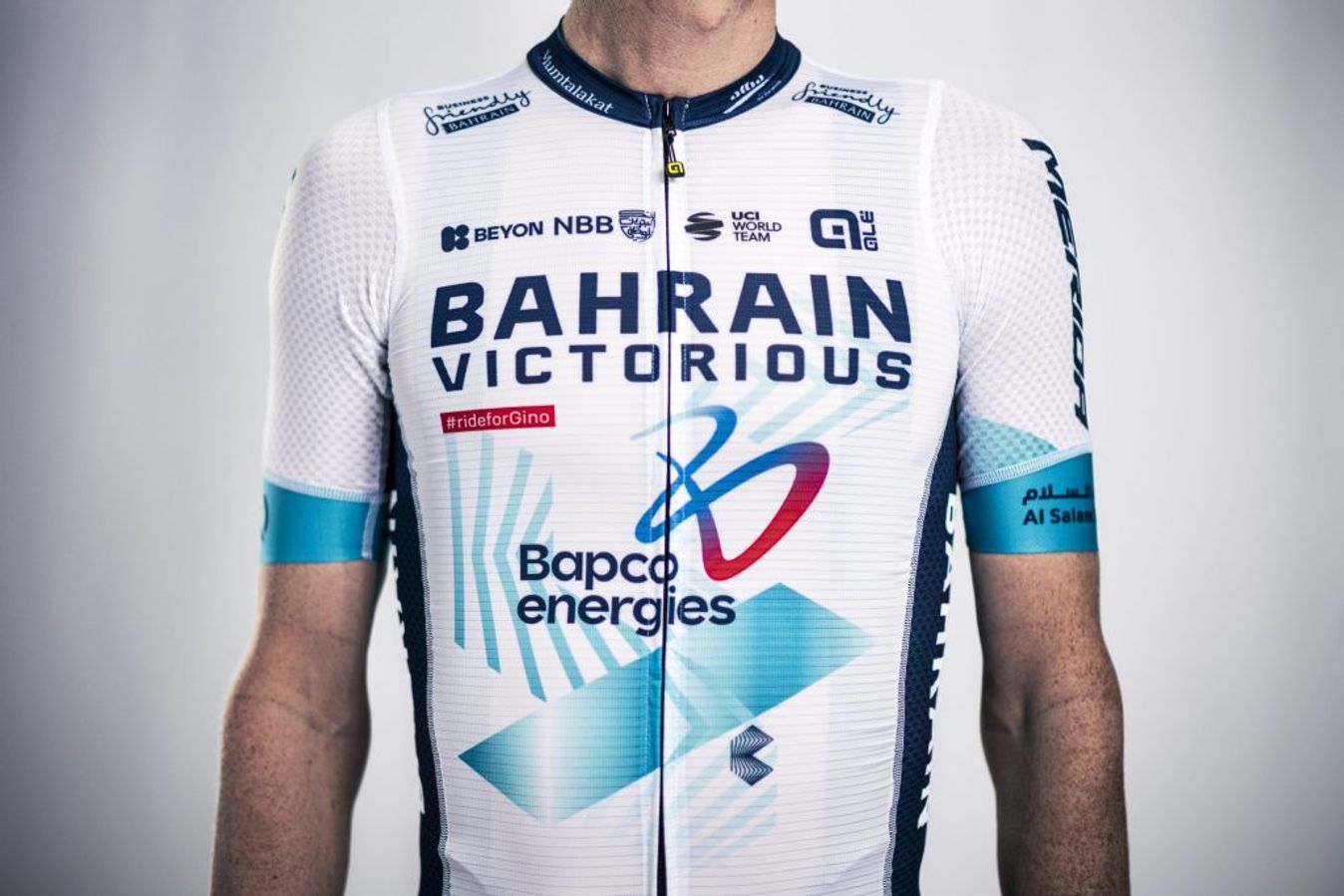 Bahrain Victorious' white 2024 kit