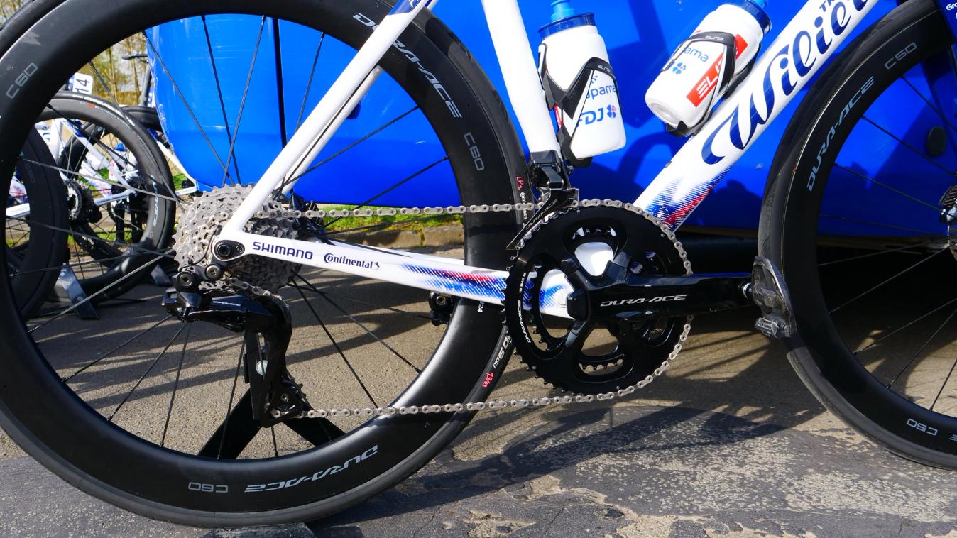 Groupama FDJ use the full compliment of Shimano's Dura-Ace componentry 