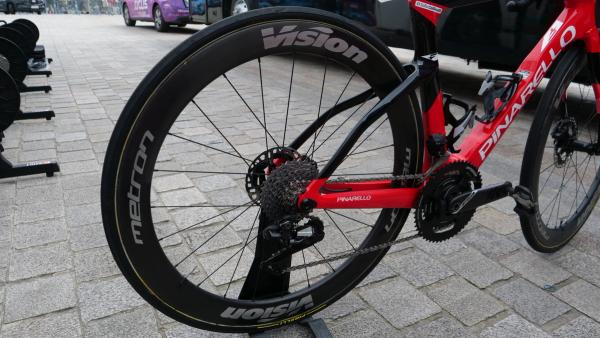 Roland Cycling was spotted using 26mm tubular Pirelli P Zero Race Tub tyres